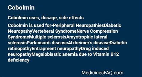Cobolmin: Uses, Dosage, Side Effects, FAQ .